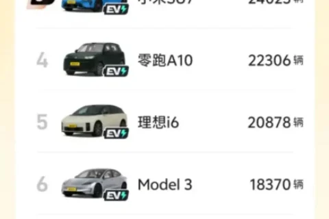 5月汽车销量前十已无燃油车